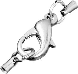 Komplettverschluss 25 cm Hülsenstärke: Ø 13 mm Metall silberfarben