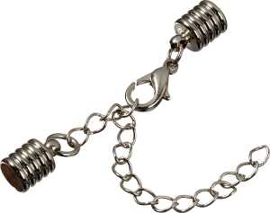 Komplettverschluss Hülsenstärke: Ø 8 mm Metall silberfarben