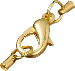 Komplettverschluss 25 cm Hülsenstärke: Ø 13 mm Metall goldfarben