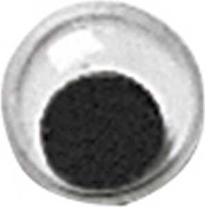 Wackelaugen Ø 8 mm Kunststoff weiss mit schwarzer Pupille