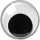 Wackelaugen Ø 20 mm Kunststoff weiss mit schwarzer Pupille