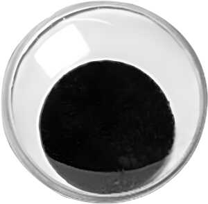 Wackelaugen Ø 40 mm Kunststoff weiss mit schwarzer Pupille