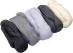 KNORR PRANDELL Merino-Wolle-Mix weiss hellgrau grau...