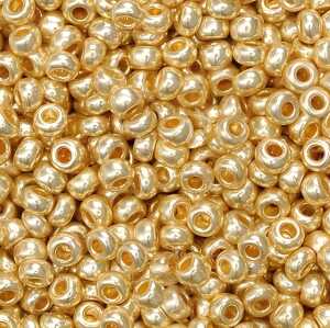 KNORR PRANDELL 213104761 Bö Rocailles Ø 25 mm Glas bleichgoldfarben