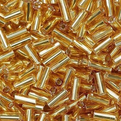 KNORR PRANDELL 213114538 Böhmische Rocailles Stäbchen 15 x 2 mm Glas goldfarben