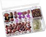 Sortimentsbox Glasperlen klein 115 x 75 x 25 cm Glas lila