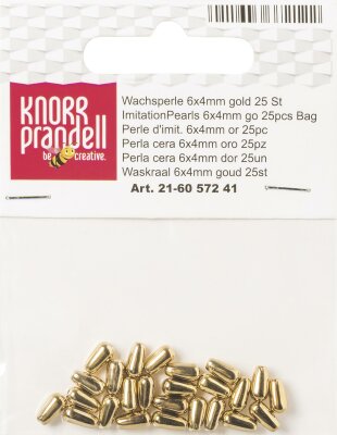 KNORR PRANDELL 216057241 Wachsperlen Tropfen 6 x 4 mm Kunststoff goldfarben