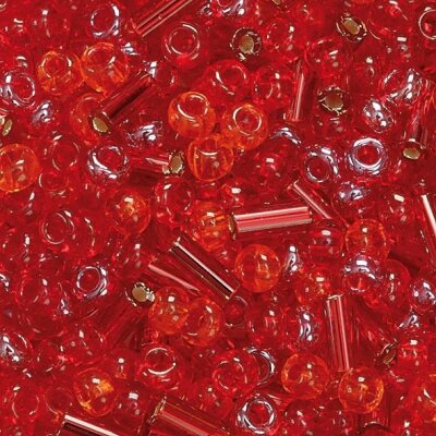 KNORR PRANDELL 216105912 Böhmische Rocailles-Mix Ø 25 mm Glas rot-gemischt