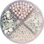 Perlen- und Pailletten-Mix Höhe: 1 cm Ø 9 cm...