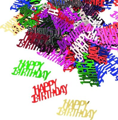 KNORR PRANDELL 216377190 Aluflitter Happy Birthday ca. 2 - 3 mm multicolor