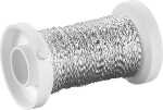 Basteldraht 50m Bouilloneffekt silber KNORR prandell...
