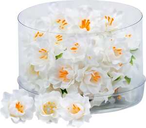 KNORR PRANDELL Dekostreu Blumen Blüten Ø 25 cm Kunststoff weiss