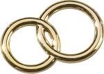Dekostreu Hochzeit Doppelring 25 cm Kunststoff goldfarben