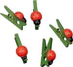 Dekostreu Tiere Marienkäferklammer ca. 25 cm Holz...