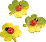 Dekostreu Blumen Ahorn Blatt mit Marienkäfer 35 cm...