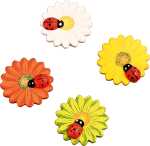 Dekostreu Blumen Blume mit Marienkäfer Ø 3 cm...