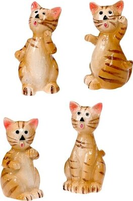 KNORR PRANDELL 218002611 Dekostreu Tiere Katzen 25 cm Polyresin braun