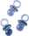 Dekostreu Baby Schnuller 2 cm Kunststoff transparent blau