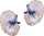 KNORR PRANDELL Dekostreu Baby Schuhe 3 cm Polyester blau/weiss