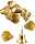 KNORR PRANDELL Dekostreu Weihnachten Glöckchen 1 cm Metall goldfarben