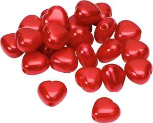 KNORR PRANDELL 218022025 Dekostreu Herzen 1 cm Kunststoff rot