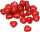 KNORR PRANDELL 218022025 Dekostreu Herzen 1 cm Kunststoff rot