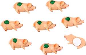 KNORR PRANDELL Dekostreu Tiere Glücksschwein 2 cm Polyresin rosa