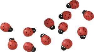 KNORR PRANDELL 218029245 Dekostreu Tiere Marienkäfer 2 cm rot schwarz