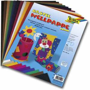 Bastelwellpappe Regenbogen FOLIA 77010 50x70cm