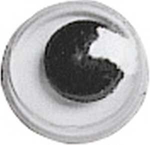 Wackelaugen selbstklebend Ø 7 mm Kunststoff weiss schwarzer Pupille