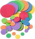 Moosgummi CreaSoft Kreise ca. 1 - 65 cm verschiedene Farben