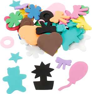 Moosgummi CreaSoft Stanzteile ca 1-6 cm verschiedene Motive und Farben