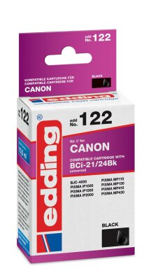 Edding Druckerpatrone EDD-122 für Canon BCi-21Bk/BCi-24Bk black