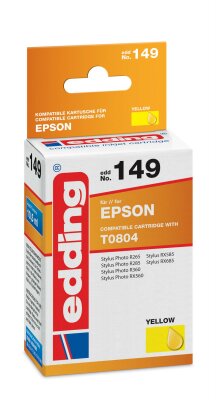 Edding Druckerpatrone EDD-149 für Epson T0804 yellow