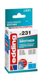 Edding Druckerpatrone EDD-231 f Brother LC970C/LC1000C cyan