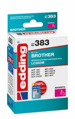 Edding Druckerpatrone EDD-383 Brother LC980 magenta - REMAN -