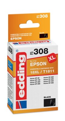 Edding Tintenpatrone EDD-308 ersetzt Epson T18XL (T1811)