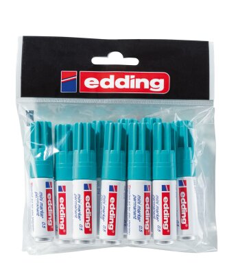 Edding Permanentmarker mini 0.5 türkis 10 Stück in Polybeutel