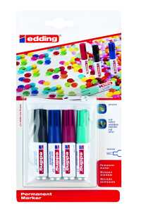 Edding Permanentmarker Mini 0.5 1,5-3 mm 4er-Set Blister