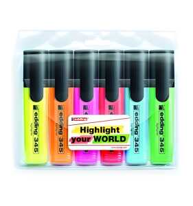 Edding Textmarker nachfüllbar 345 2-5 mm 6er-Set