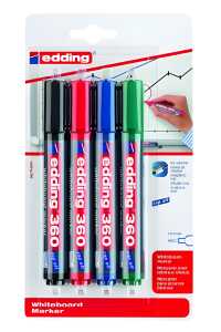 Edding Whiteboardmarker 360 1,5-3 mm 4er-Set Blister