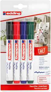Edding Textilmarker 4500 2-3 mm 4er-Set basic