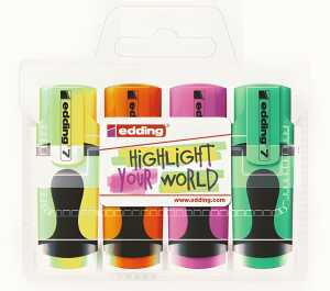 Edding Textmarker Mini 7 1-3 mm 4er-Set neon