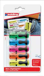 Edding Textmarker Mini 7 1-3 mm 5er-Set neon