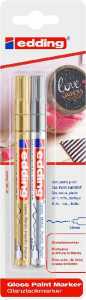 Edding Glanzlackmarker 780 0,8 mm gold+silber 2er-Blister