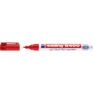 Edding CD-DVD-BD-Marker permanent 8400 0,5-1 mm rot