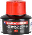 Edding Textmarker Nachfülltinte HTK 25 25 ml rot