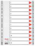 LEITZ Register A4 112 grau PP FolieDeckblatt aus Kartonmit folien