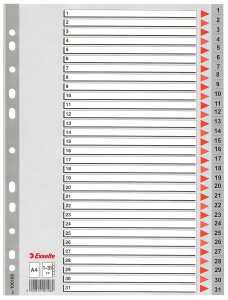LEITZ Register A4 131 grau PP FolieDeckblatt aus Kartonmit folien
