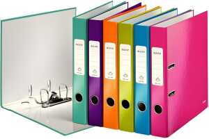 LEITZ Ordner A4 5cm Wow 10061099 farbig sortiert